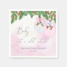 Serviette En Papier Baby shower de Noël d'hiver