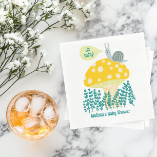 Serviette En Papier Baby shower de papillon mou aux champignons d'esca