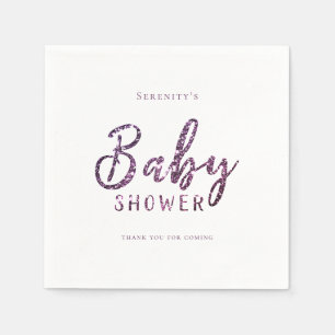 Serviette En Papier baby shower de parties scintillant customisé roux
