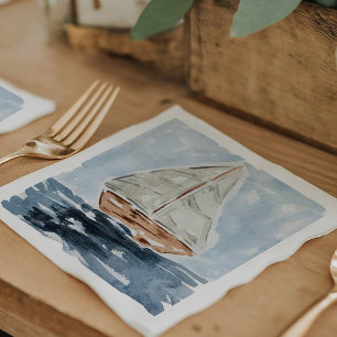 Serviette En Papier Baby shower de peinture nautique Aquarelle