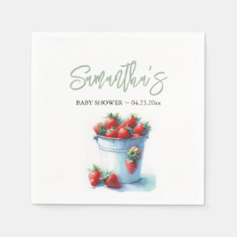 Serviette En Papier Baby shower de pinte aux fraises