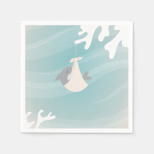 Serviette En Papier Baby shower de requin doux