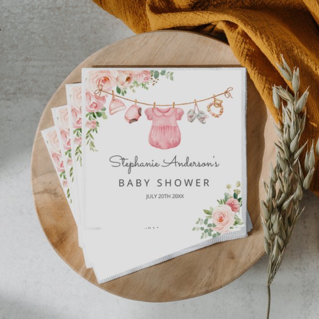 Serviette En Papier Baby shower de serviettes personnalisées pour bébé (Créateur téléchargé)