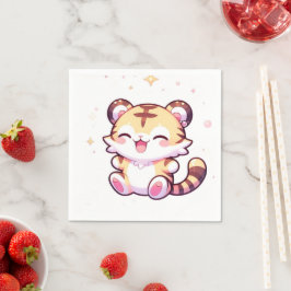 Serviette En Papier Baby shower de tigre adorable