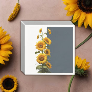 Serviette En Papier Baby shower de tournesol bleu