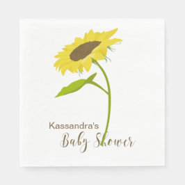 Serviette En Papier Baby shower de tournesol simple déjeuner Napkin