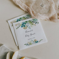 Baby shower de verdure tropicale Gold Floral
