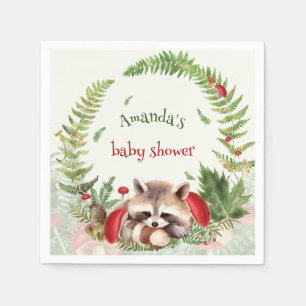 Serviette En Papier Baby shower de Woodland Raccoon