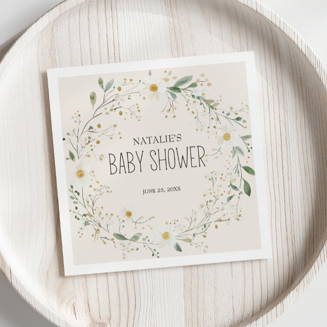 Serviette En Papier Baby shower des animaux de ferme Meadow Friends (Créateur téléchargé)