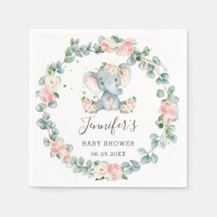 Serviette En Papier Baby shower des éléphants Anniversaire de verdur