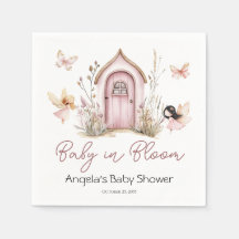 Baby shower des fées de bois rose