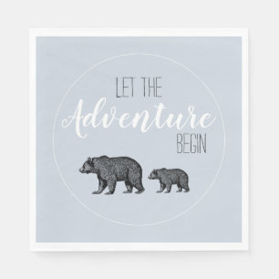 Serviette En Papier Baby shower des ours de bois