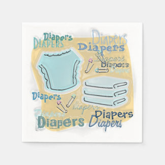 Serviette En Papier Baby shower des plongeurs