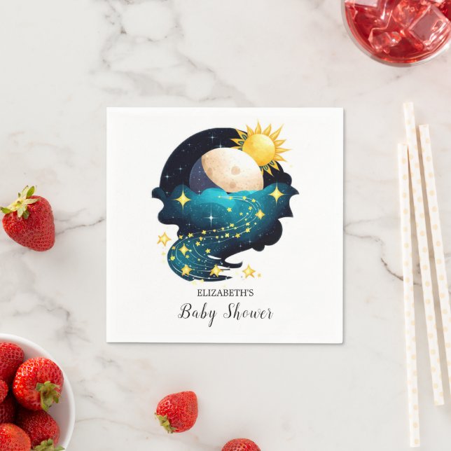 Serviette En Papier Baby shower d'étoiles mystiques (En situation)