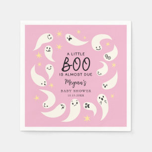 Serviette En Papier Baby shower d'Halloween de Little Boo rose