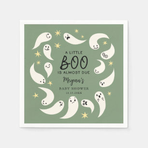 Serviette En Papier Baby shower d'Halloween Little Boo Green