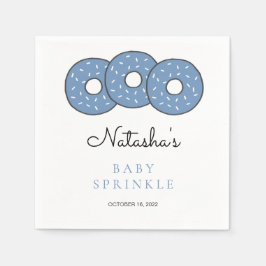 Serviette En Papier Baby shower d'illustration des beignets bleus