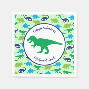 Serviette En Papier Baby shower Dinosaur