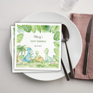 Serviette En Papier Baby shower Dinosaur
