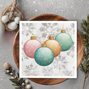 Serviette En Papier Baby shower d'ornements de boules de neige d'hiver