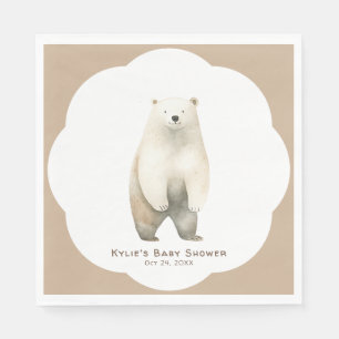 Serviette En Papier Baby shower d'ours en peluche d'attente neutre
