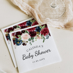 Serviette En Papier Baby shower du bouquet de Bourgogne