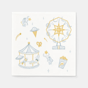 Serviette En Papier Baby shower du Carnaval spatial Espace Nourriture