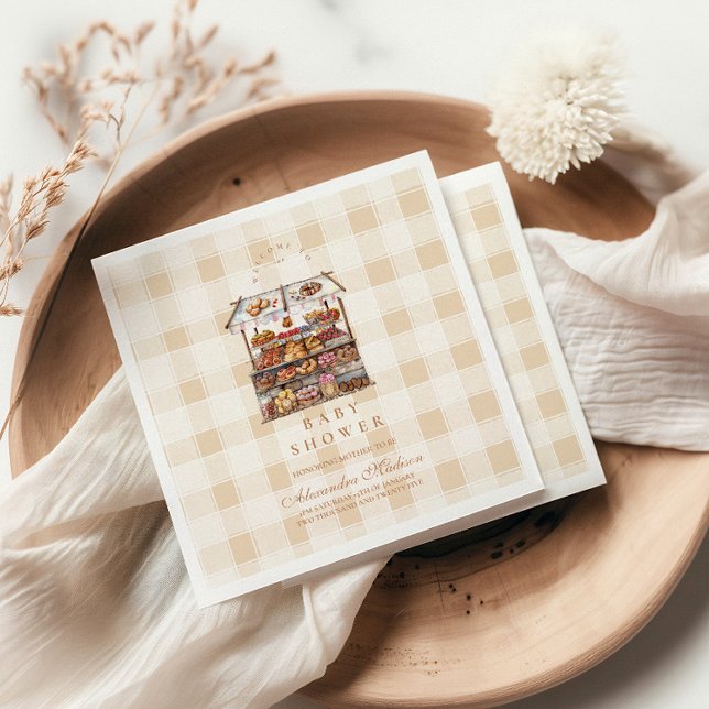Serviette En Papier Baby shower du marché des agriculteurs neutres sel (Créateur téléchargé)