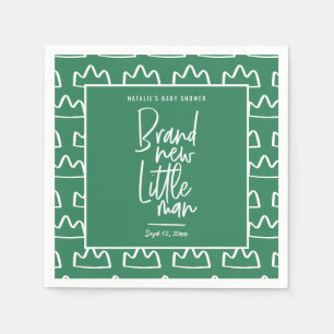 Serviette En Papier Baby shower écrit par main moderne