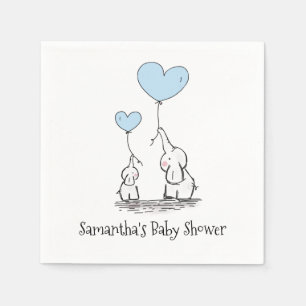 Serviette En Papier Baby shower éléphant