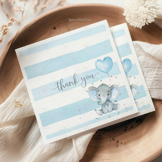 Serviette En Papier Baby shower Elephant Safari