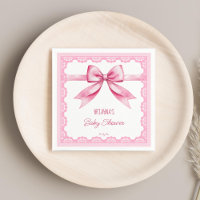Baby shower en dentelle rétro rose modèle imprimé