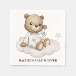 Serviette En Papier Baby shower en peluche nuageux
