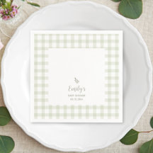 Baby shower En vichy simple et élégant