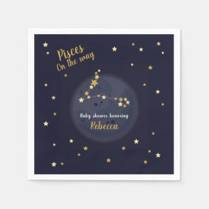 Serviette En Papier Baby shower en zodiaque Pisces