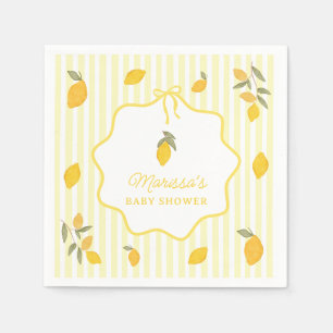 Serviette En Papier Baby Shower Fantaisiste Diaper Raffle Jaune Citron