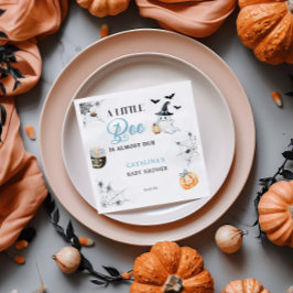 Serviette En Papier Baby shower fantôme d'Halloween bleu