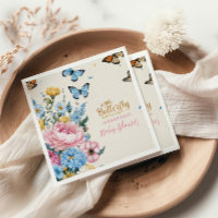 Baby shower fille de jardin rose papillon