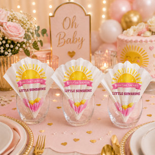 Serviette En Papier Baby Shower Fille Douce et Ensoleillée
