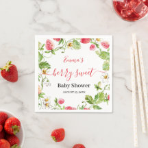 Baby Shower Fille Été Fraise Sucré