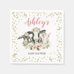 Serviette En Papier Baby shower Fille Florale