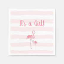 baby shower Flamant rose