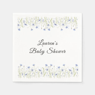Serviette En Papier Baby Shower Fleur Sauvage