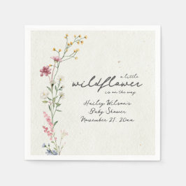 Serviette En Papier Baby shower fleur sauvage