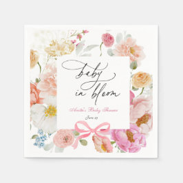 Serviette En Papier Baby shower fleur sauvage en fleur