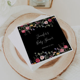Serviette En Papier Baby shower Fleur sauvage multicouleur Garden