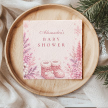 Baby Shower Flocon de Neige Rose