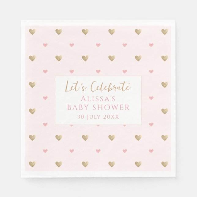 Serviette En Papier Baby shower Floral fleur sauvage (Devant)