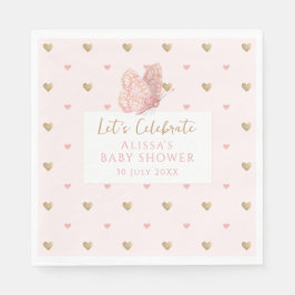 Serviette En Papier Baby shower Floral fleur sauvage