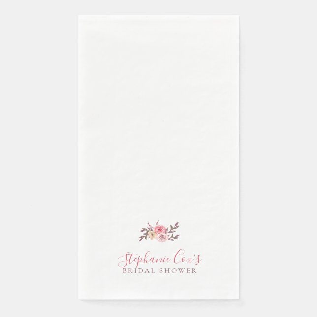 Serviette En Papier Baby Shower Floral Moderne (Devant)